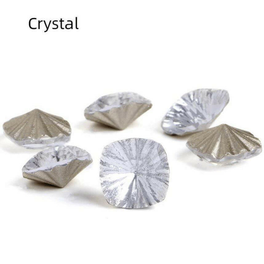 Crystal Clear, Cushion (8x8mm/6pcs) by thePINKchair - thePINKchair.ca - Rhinestone - thePINKchair nail studio