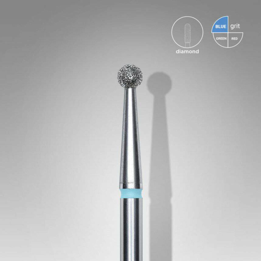 Diamond Nail Drill Bit, “Ball” (blue + 2.5mm head) - thePINKchair.ca - efile bit - Staleks