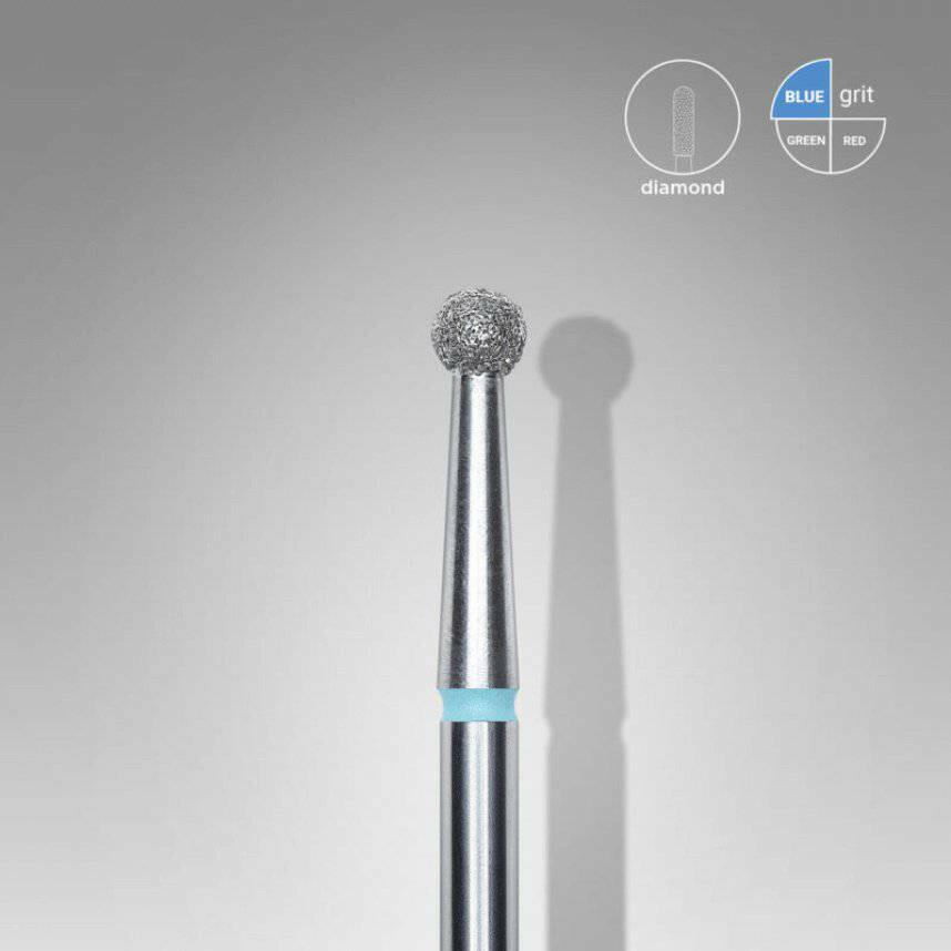 Diamond Nail Drill Bit, “Ball” (blue + 2.7mm head) - thePINKchair.ca - efile bit - Staleks