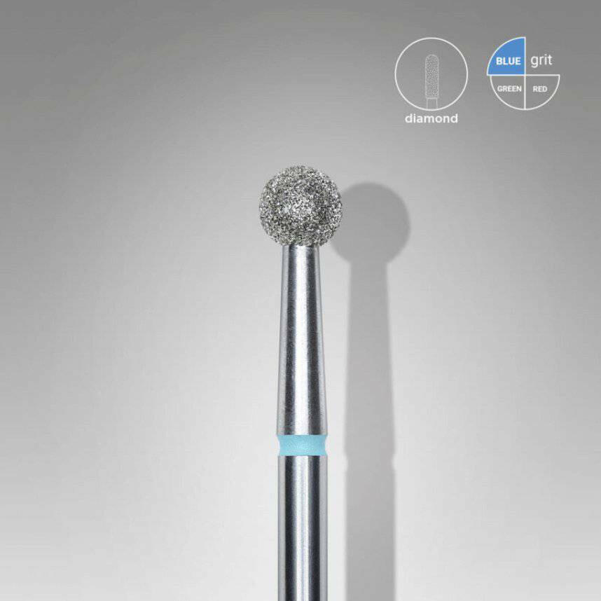Diamond Nail Drill Bit, “Ball” (blue + 4mm head) - thePINKchair.ca - efile bit - Staleks