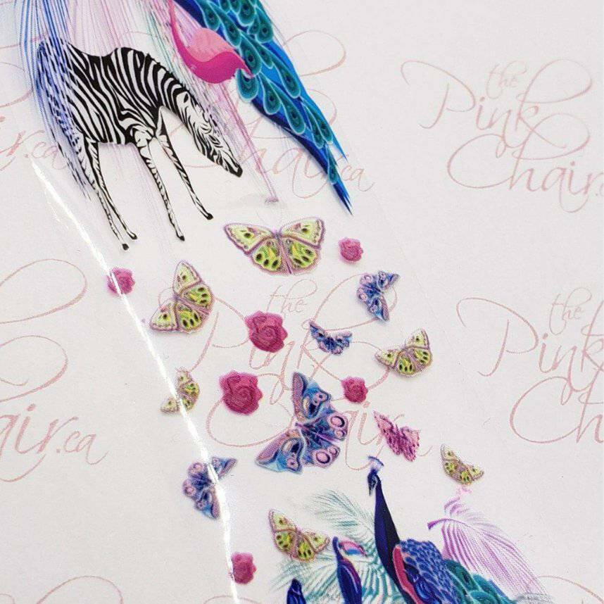 Don't Peacock-y Transfer Foil by thePINKchair - thePINKchair.ca - Nail Art - thePINKchair nail studio