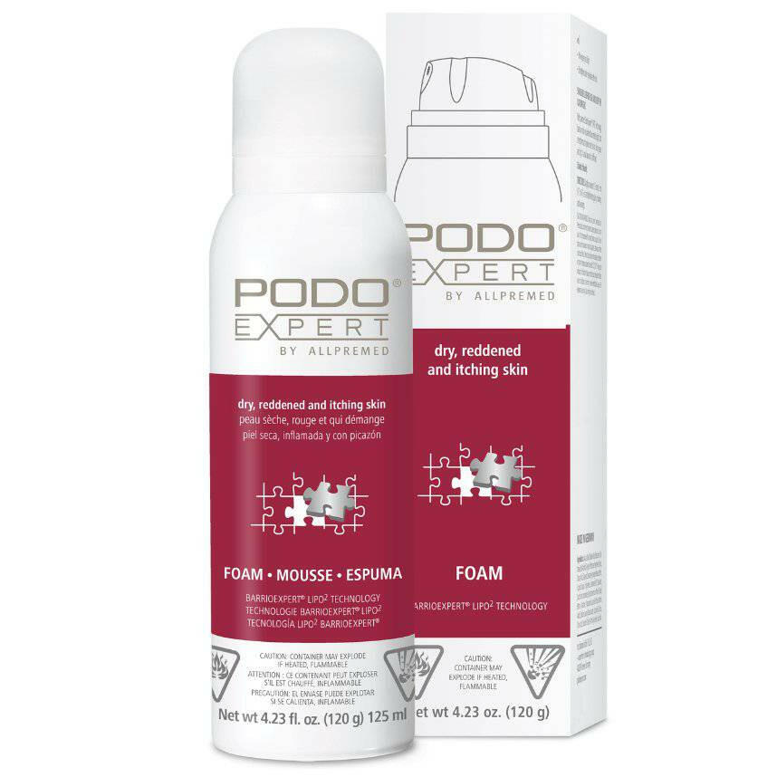 Dry, Reddened & Itchy Skin Foam (125ml), PodoExpert - thePINKchair.ca - Pedicure - Neubourg Health