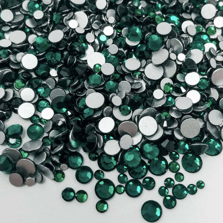 Emerald Mixed Sizes Rhinestones by thePINKchair - thePINKchair.ca - Rhinestone - thePINKchair nail studio