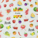 F646 Fresh Fruit Decal/Sticker by thePINKchair - thePINKchair.ca - Nail Art - thePINKchair nail studio