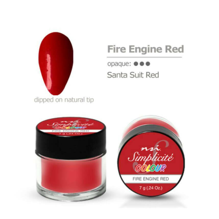 Fire Engine Red Simplicite PolyDip/Acrylic Colour Powder by NSI - thePINKchair.ca - Acrylic Powder - NSI