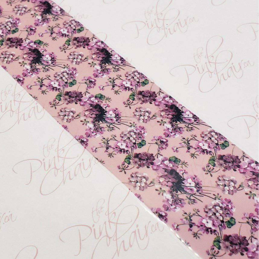 Floral Transfer Foil #2 by thePINKchair - thePINKchair.ca - Nail Art - thePINKchair nail studio
