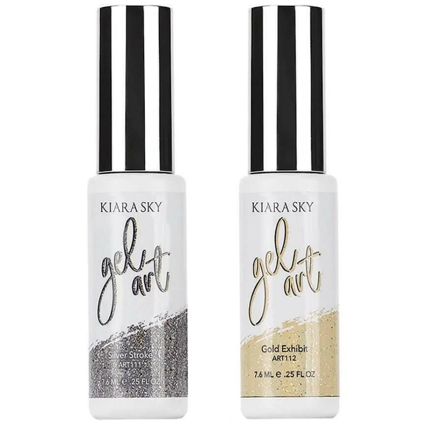 Gel Art Duo (Silver & Gold) by Kiara Sky - thePINKchair.ca - Nail Art - Kiara Sky