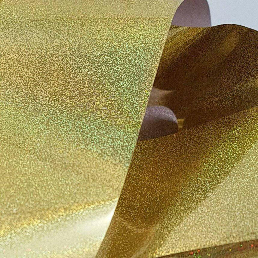Gold Holographic Laser Transfer Foil by thePINKchair - thePINKchair.ca - Nail Art - thePINKchair nail studio