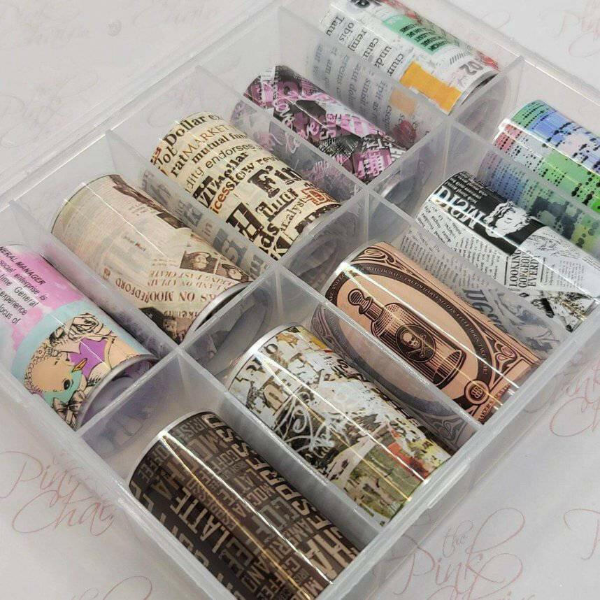 Headlines & Good Times Transfer Foil Collection by thePINKchair - thePINKchair.ca - Nail Art - thePINKchair nail studio