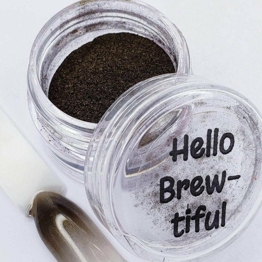 Hello Brew-tiful, Pigment by thePINKchair - thePINKchair.ca - Nail Art - thePINKchair nail studio