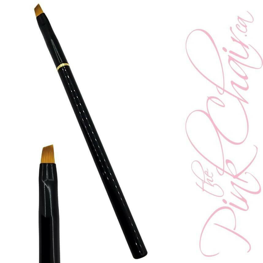 Large Angle/French Brush (Black & Gold) by thePINKchair - thePINKchair.ca - Brushes - thePINKchair nail studio