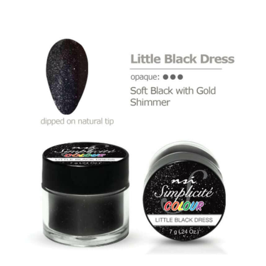Little Black Dress Simplicite PolyDip/Acrylic Colour Powder by NSI - thePINKchair.ca - Acrylic Powder - NSI