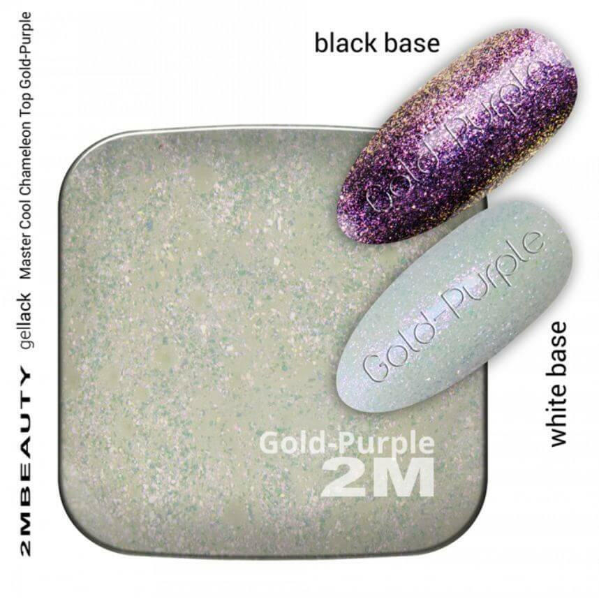 Master Cool Chameleon Gold/Purple Top Gel by 2MBEAUTY - thePINKchair.ca - Top Gel - 2Mbeauty