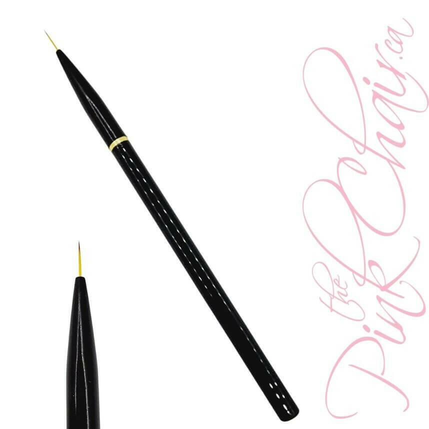 Medium Liner Brush (Black & Gold) by thePINKchair - thePINKchair.ca - Brushes - thePINKchair nail studio