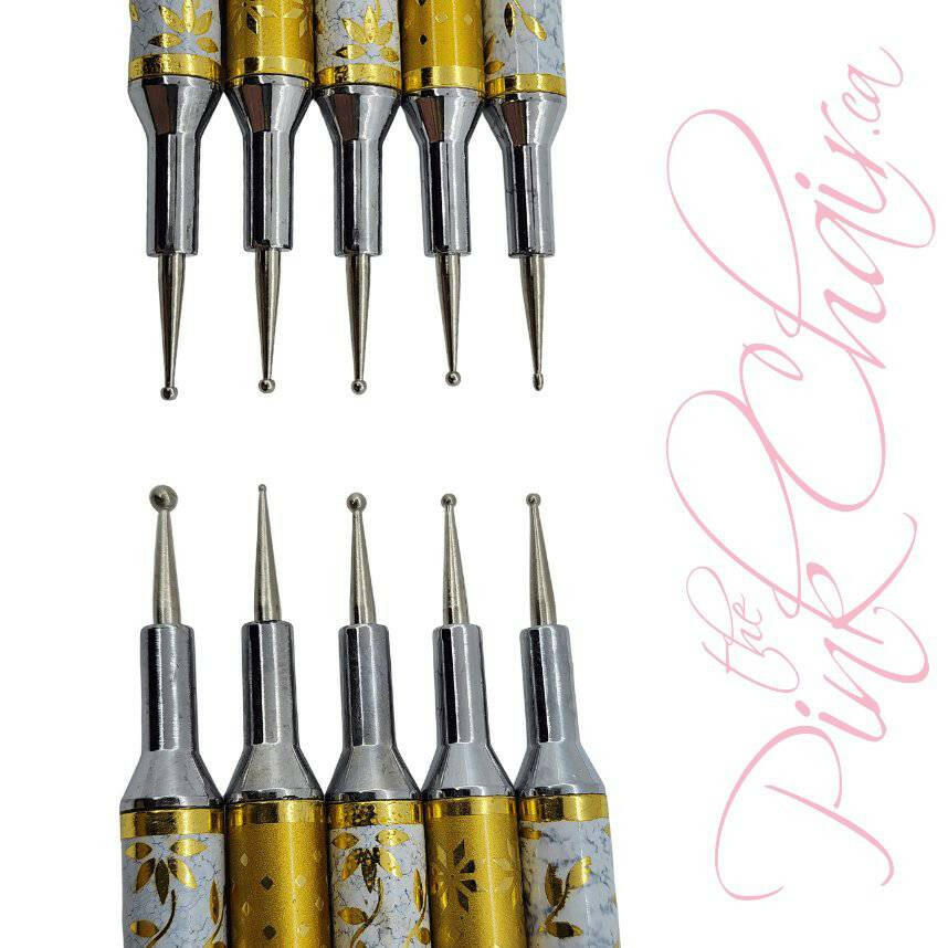 Metal Dotting Tools (5pcs) by thePINKchair - thePINKchair.ca - Tools - thePINKchair nail studio