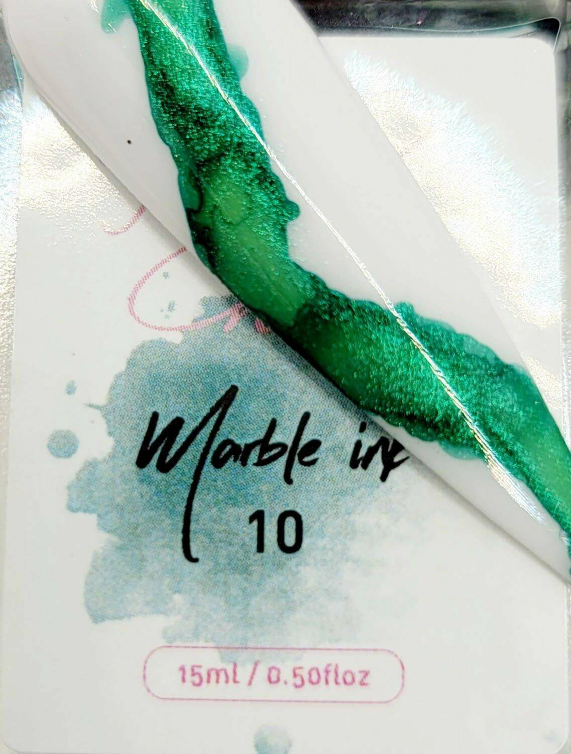 Metallic Marble Ink #10 by thePINKchair - thePINKchair.ca - Nail Art - thePINKchair nail studio
