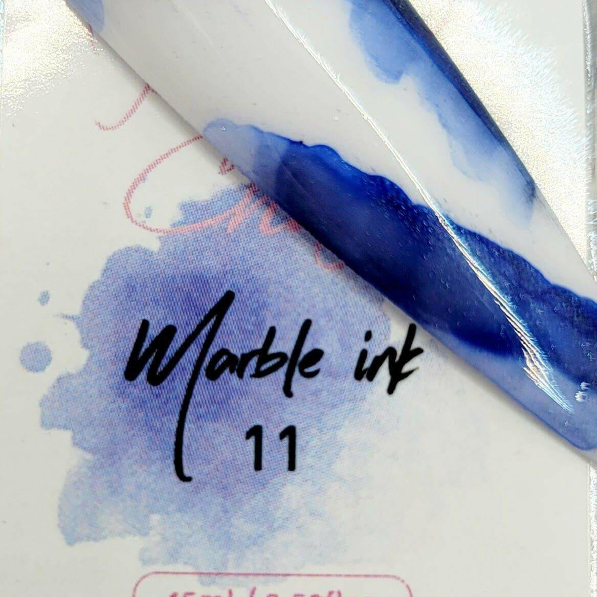 Metallic Marble Ink #11 by thePINKchair - thePINKchair.ca - Nail Art - thePINKchair nail studio