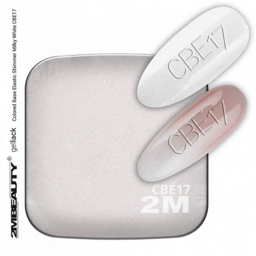 Milky White Shimmer Rubber Base CBE17 by 2MBEAUTY - thePINKchair.ca - Gel Polish - 2Mbeauty