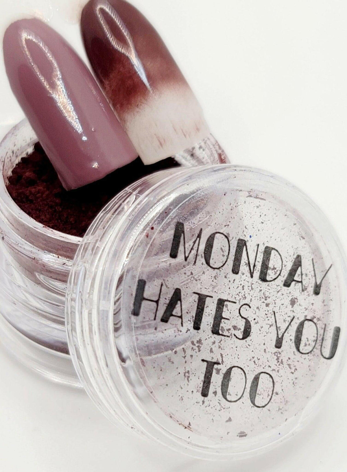 Monday Hates You Too, Pigment by thePINKchair - thePINKchair.ca - Nail Art - thePINKchair nail studio