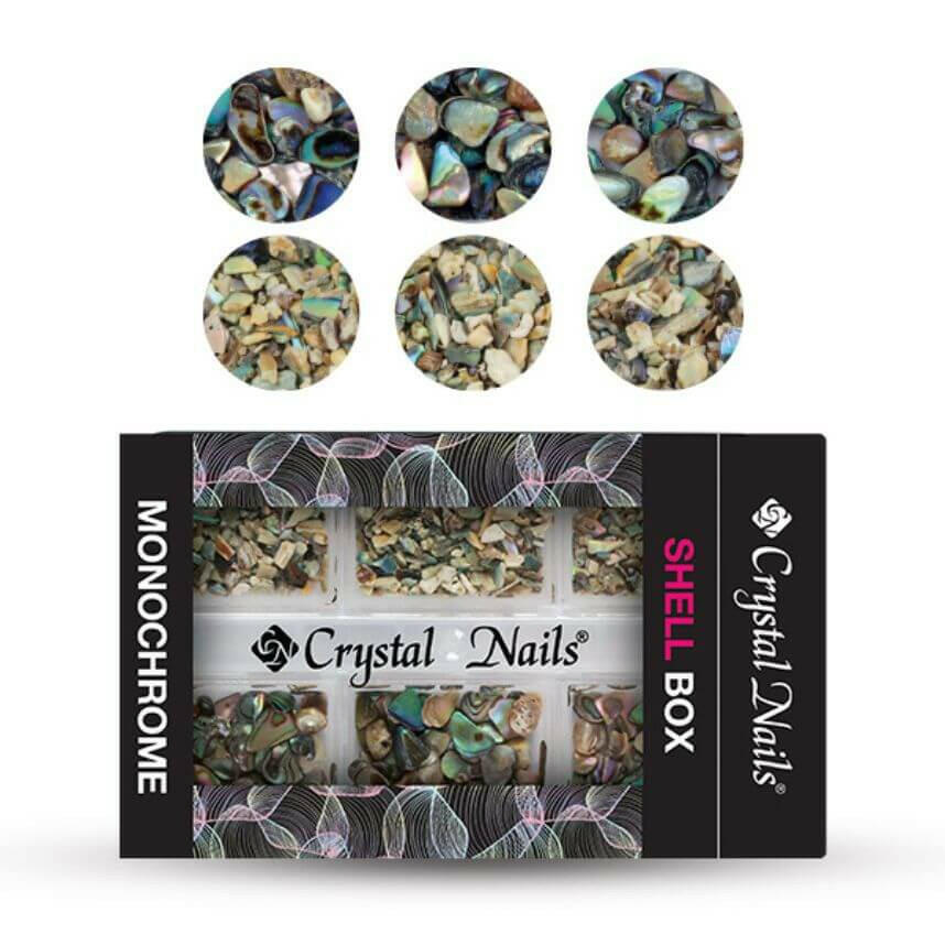Monochrome Shell Box by Crystal Nails - thePINKchair.ca - Nail Art Kits & Accessories - Crystal Nails/Elite Cosmetix USA