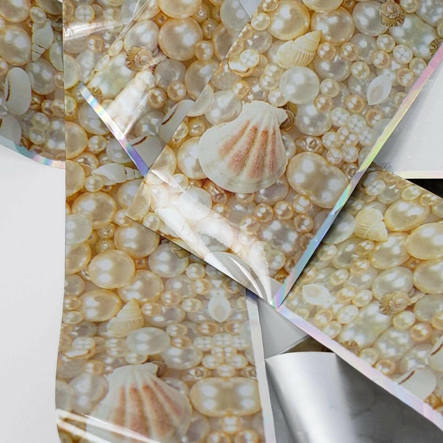 Pearls & Shells Transfer Foil - thePINKchair.ca - Nail Art - thePINKchair nail studio