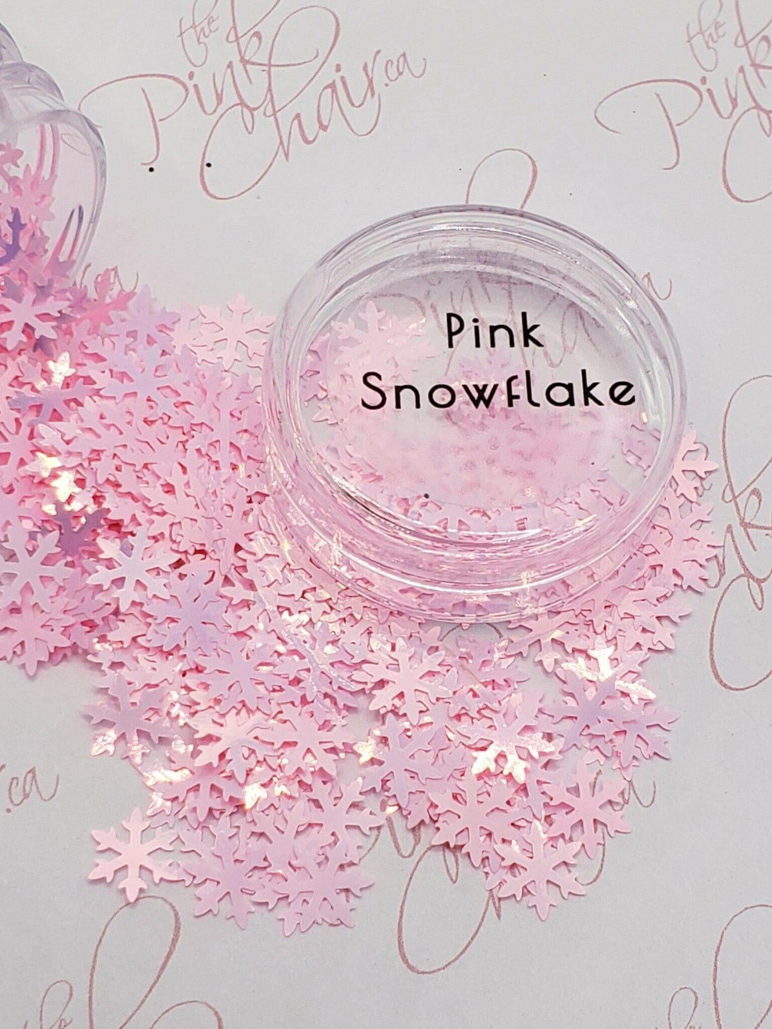 Pink Snowflake, Glitter (196) - thePINKchair.ca - Glitter - thePINKchair nail studio