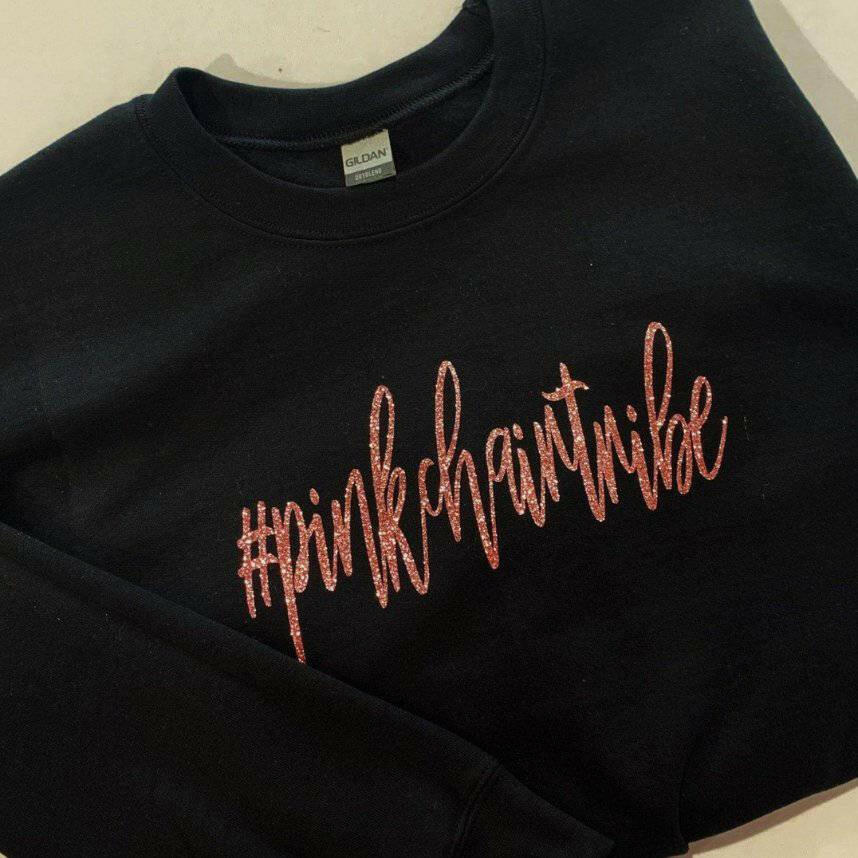 #PINKCHAIRTRIBE Black Sweatshirt by thePINKchair - thePINKchair.ca - swag - thePINKchair nail studio