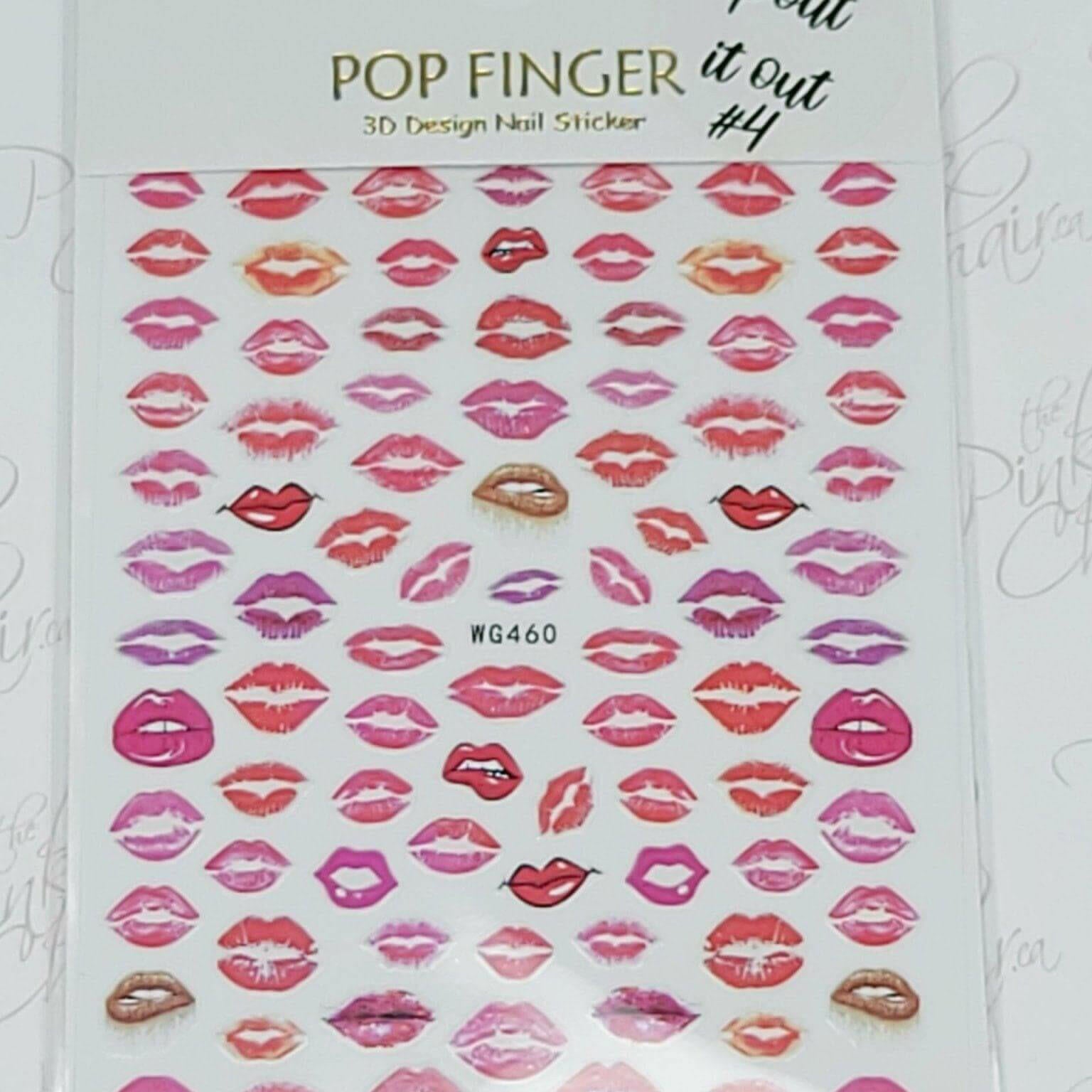Pout it Out Lip #4, Decals - thePINKchair.ca - Nail Art - thePINKchair nail studio