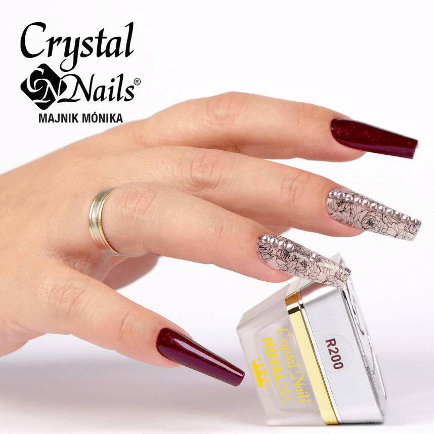 R200 Sparkling Crimson Royal Gel Paint by Crystal Nails - thePINKchair.ca - Royal Gel - Crystal Nails/Elite Cosmetix USA