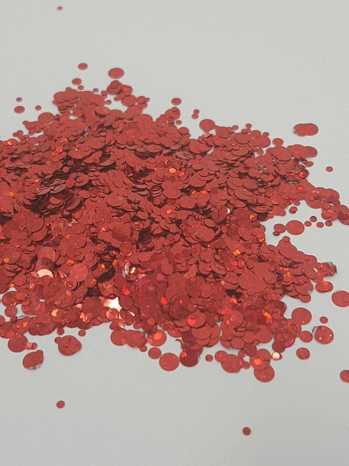 Red Holo Dot, Glitter (341) - thePINKchair.ca - Glitter - thePINKchair nail studio