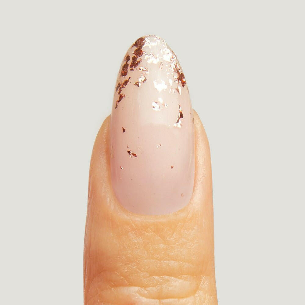 Rose Gold Metallic Leaf by the GELbottle - thePINKchair.ca - Nail Art - the GEL bottle