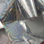 Silver Holo Swirl - thePINKchair.ca - Nail Art - thePINKchair nail studio