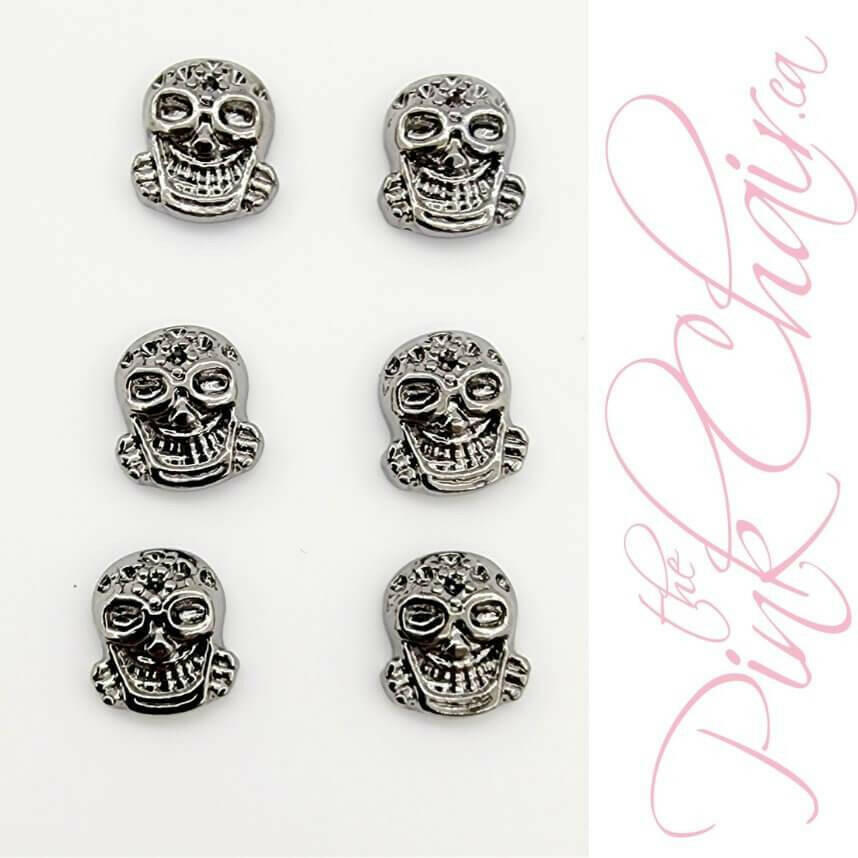 Skulls #10 Metal Nail Art by thePINKchair - thePINKchair.ca - Nail Art Kits &amp; Accessories - thePINKchair nail studio
