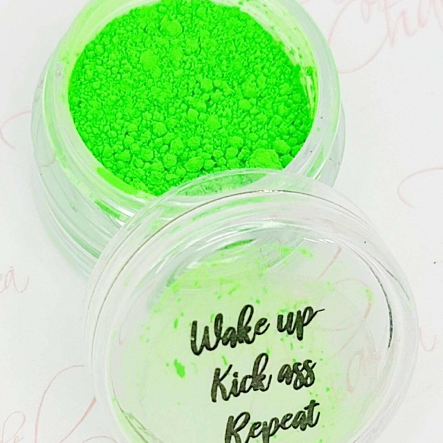 Wake Up, Kick Ass, REPEAT, Pigment by thePINKchair - thePINKchair.ca - Nail Art - thePINKchair nail studio