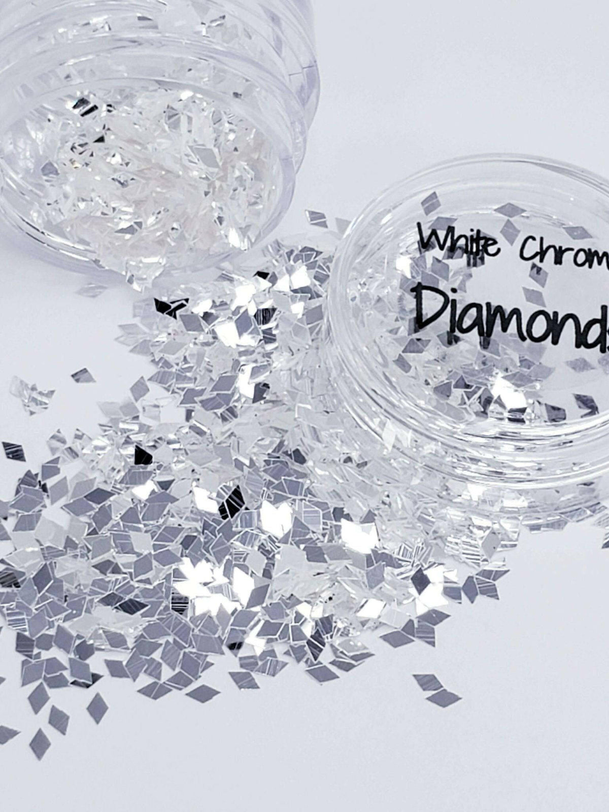 White Chrome Diamonds, Glitter (127) - thePINKchair.ca - Glitter - thePINKchair nail studio