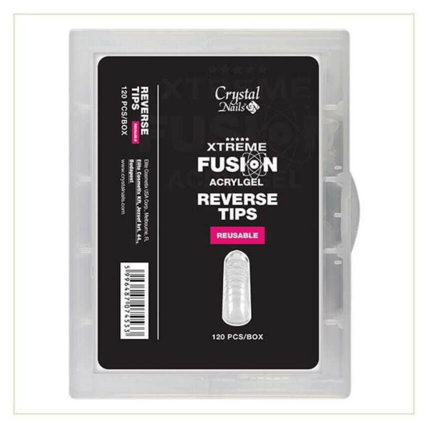 Xtreme Fusion Reverse Tips (120pcs) by Crystal Nails - thePINKchair.ca - Tips - Crystal Nails/Elite Cosmetix USA